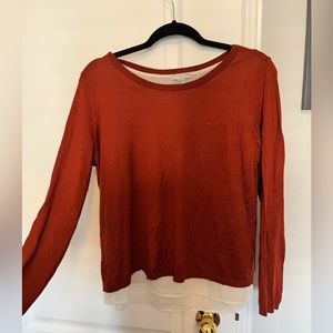 H&M | Burnt Orange Long Sleeve Top